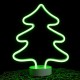 DECORAȚIUNE GEAM CU LUMINĂ DE NEON - BRAD VERDE