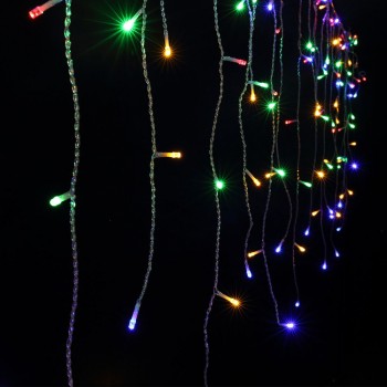 ȚURȚURI LUMINOȘI 128LED ALB CALD/MULTICOLOR, 3.0x0.5m,CABLU TRANSPARENT, SMARTPHONE
