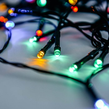 ȘIR LUMINOS 40LED, 4.2m, MULTICOLOR, CABLU VERDE, CU TIMER 