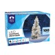 ȘIR LUMINOS CDC 100LED, 10m,ALB RECE, CABLU NEGRU