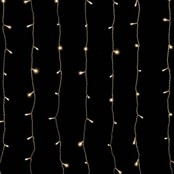 ȚURȚURI DECOR CRYSTALLINE 192 LED, 2.0x0.9m, ALB CALD, CABLU TRANSPARENT